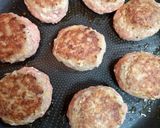 今日の夕飯！蓮根厚揚つくねハンバーグ主菜作り方8写真