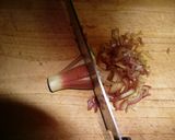 簡単おつまみ　ミョウガとシソの酢味噌作り方1写真