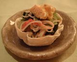 サラダin餃子の皮カップ作り方8写真