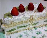スポンジとレアチーズの爽（層）なケーキ作り方10写真