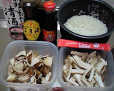 中華風☆きのこと豚の炊き込みご飯♪作り方1写真