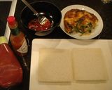 ホットサンド　INソーセージ入りキッシュ作り方1写真