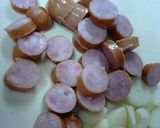 水菜とウィンナーのペペロンチーノ作り方3写真