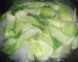 チンゲンサイのカニカマ豆腐あんかけ作り方2写真