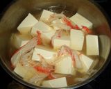 チンゲンサイのカニカマ豆腐あんかけ作り方3写真
