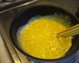 豚ひき肉で中華風肉みその三色丼作り方2写真
