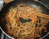 ゴボウの和風ピリ辛肉味噌いため作り方5写真