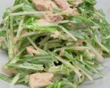 水菜とツナのマヨごま和え作り方4写真