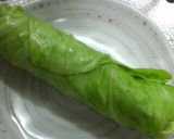 お弁当に。キャベツとハムのくるくる巻き作り方3写真