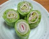 お弁当に。キャベツとハムのくるくる巻き作り方4写真