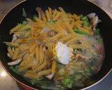 ベーコンときのこのカレークリームペンネ作り方2写真