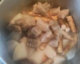 圧力鍋で作る🐮牛すじと根菜の味噌煮込み作り方7写真