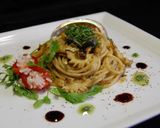 鮑のパスタ肝のソテーとジェノベーゼソース作り方4写真