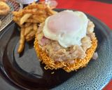 ラーメンバーガー!オニオンフライを添えて作り方9写真