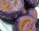 フライパンで焼く　紫芋の焼餅作り方5写真