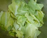 春キャベツのそぼろ　あんかけ作り方1写真