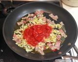 ベーコンたっぷりのトマトカルボナーラ♪作り方7写真