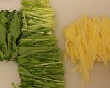 水菜とじゃがいものコンソメ炒め作り方1写真