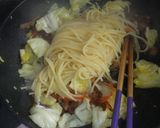 できたて熱々~♪鉄板焼きそば風パスタ作り方7写真