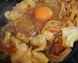 できたて熱々~♪鉄板焼きそば風パスタ作り方9写真