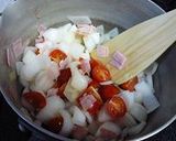 新玉葱とベーコンとトマトのスープ作り方2写真