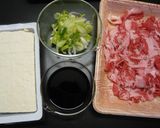 簡単♪♪すき焼き風(^^)/牛肉豆腐作り方1写真