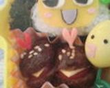 ミートボールのハンバーガー★キャラおかず作り方4写真