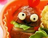 ミートボールのハンバーガー★キャラおかず作り方5写真