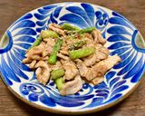 豚ロース肉とアスパラガスのゴマ炒め作り方8写真