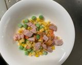 レンジクリーミーピリ辛シーフード炒飯弁当作り方2写真