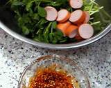 ○豆苗の粒マスタード炒め作り方1写真