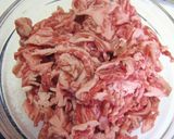 わけぎと牛肉のさっぱりゴマ炒め❤作り方1写真