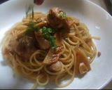 筍（タケノコ）と鶏肉の和風パスタ作り方10写真