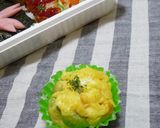 お弁当に*枝豆チーズの茶巾*卵焼き作り方5写真