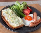 カレーマヨ風 春キャベツトースト🍞 作り方4写真