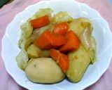 新じゃがと新玉ねぎと春キャベツの煮物作り方9写真