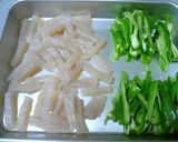 ＊七味がピリッ蒟蒻とピーマンの甘辛炒め＊作り方1写真