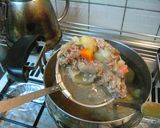 ☆肉じゃがの残りでお肉丼☆作り方1写真