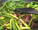 わけぎと牛肉のさっぱりゴマ炒め❤作り方4写真