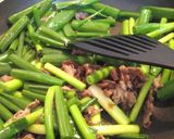 わけぎと牛肉のさっぱりゴマ炒め❤作り方4写真