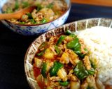 *なす&ピーマンと豚ひき肉の麻婆炒め*作り方7写真