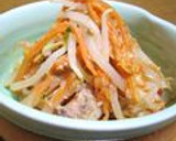 もやしといわし（さんま）蒲焼缶で即席１品作り方6写真
