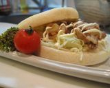 マフィン＊　お手軽☆焼肉サンド作り方4写真
