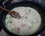 不器用パスタソースでカルボナーラリゾット作り方3写真