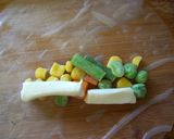 カラフル♪クリチとMIXベジの揚げ春巻き作り方1写真
