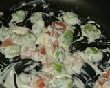 空豆と生ハムのパスタサワークリームソース作り方4写真