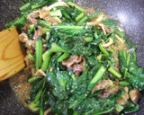 小松菜としめじの牛肉炒め★にんにく添え作り方10写真