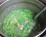 風邪を治そう！鶏とシイタケとニラの中華粥作り方7写真
