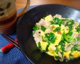 ＊豚肉と分葱のふわふわたまご炒め＊作り方5写真