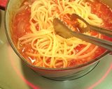 カニ缶で旨味！カニのトマトソースパスタ作り方9写真